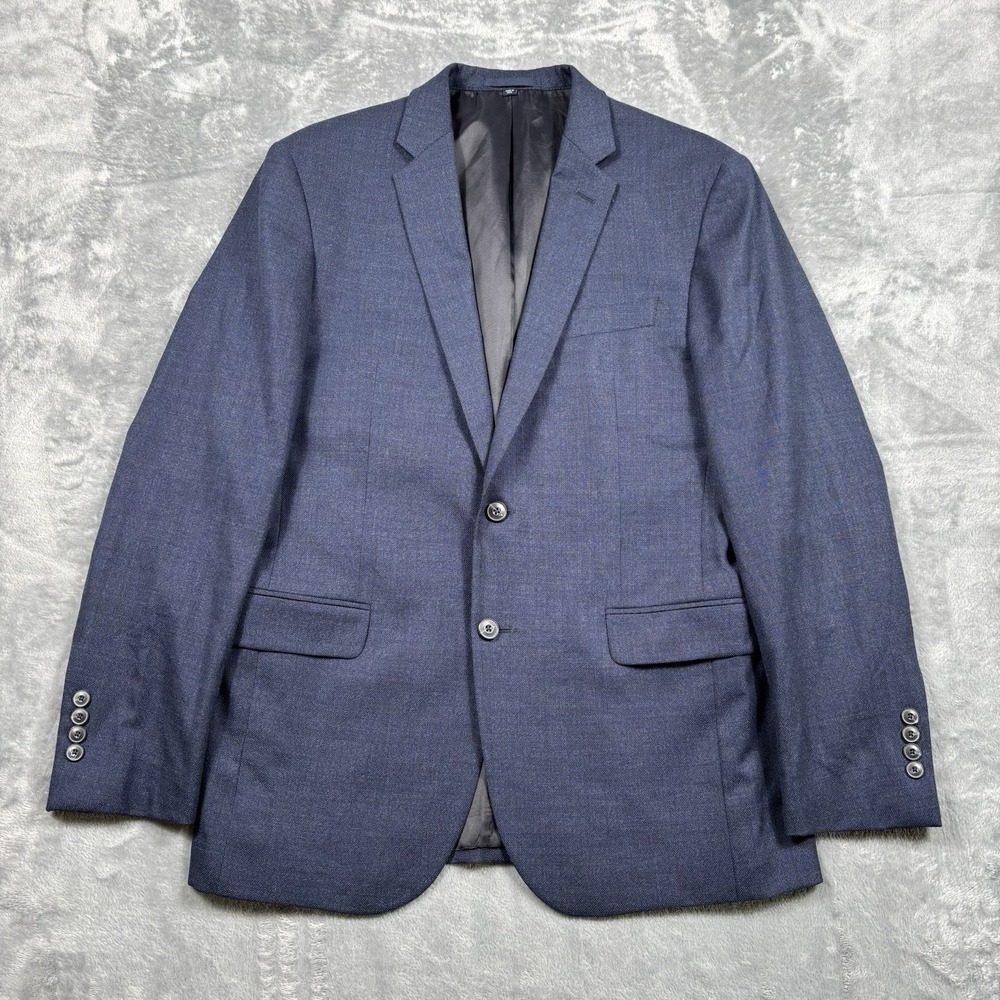 Jos A Bank 1905 Blue Wool Blazer Sport Coat Mens 40R 2 Button Suit Jacket